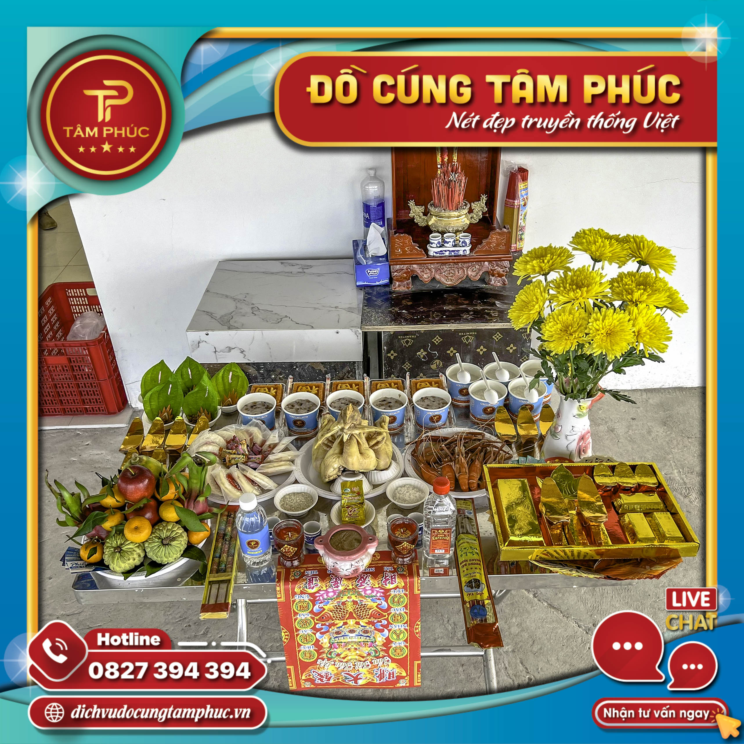 Mâm cúng khởi công đầy đủ tại Cần Thơ